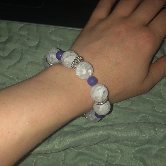 🌷Quartz and Agate Stretch Bracelet - Picture 2 of 2